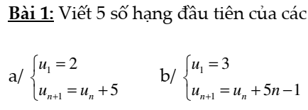 Công thức cấp số cộng