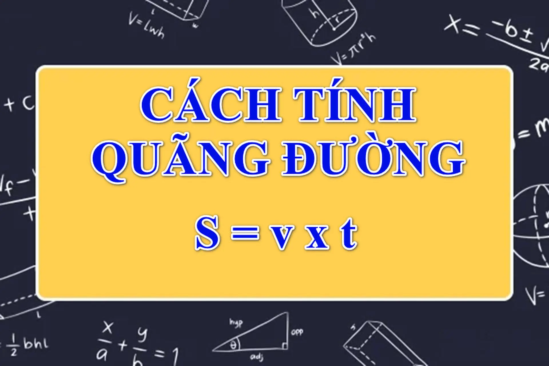 Công thức tính quãng đường